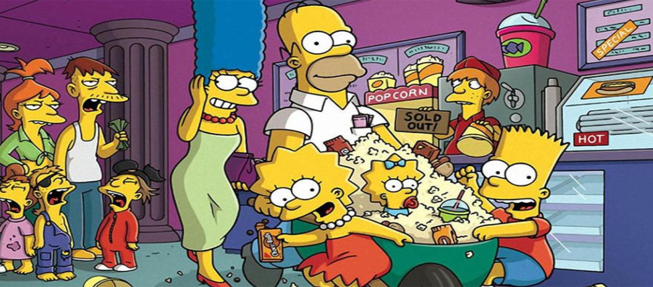 Familia Simpsons no cinema.